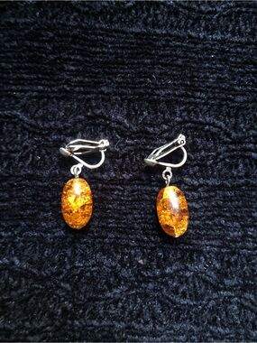 Baltic Amber Clip On Earings